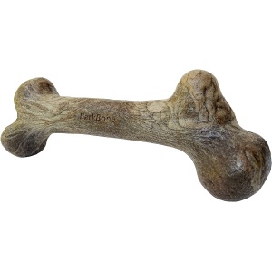Pet Qwerks Dinosaur BarkBone – Nylon Dog Bone for Aggressive Chewers