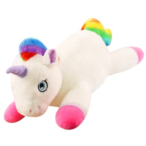 Cartoon Unicorn Shaped Rainbow Color Soft Toy