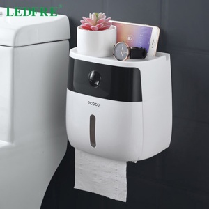 Modern Bathroom Wall Mounted Shelf Storage Box Toilet Paper Dispenser