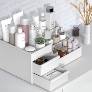 Large Capacity Cosmetic Storage Box with Drawer Organizer