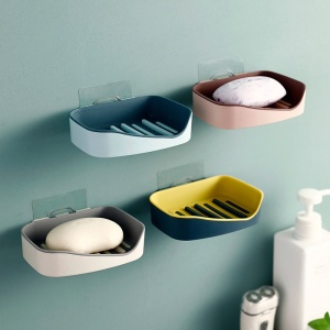 Soap Rack No Drilling Wall Mounted Double Layer Soap Holder